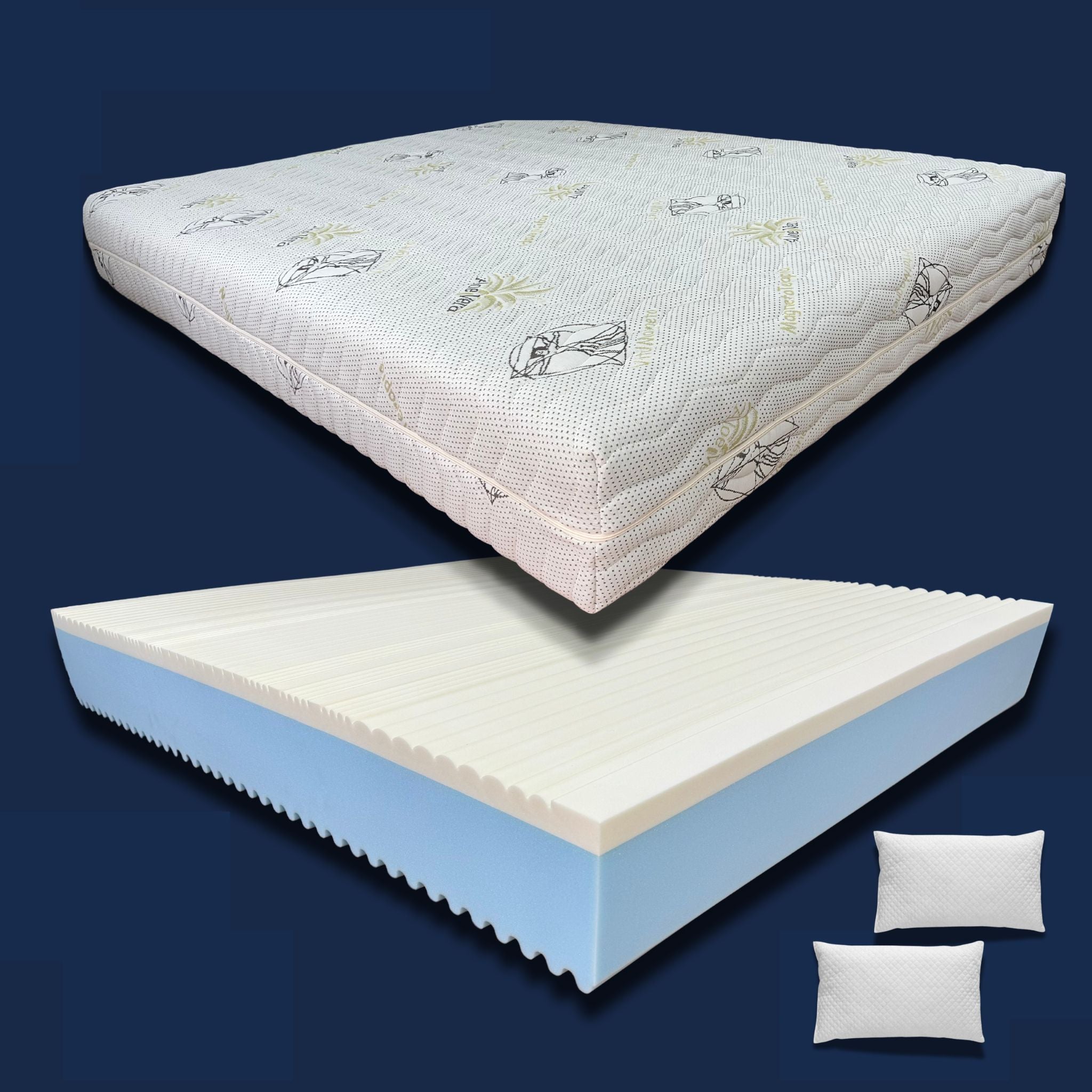 Materasso Memory Foam Sfoderabile "Cielo Plus" Altezza 26, 7 Zone Differenziate, Aloe Vera 7/10