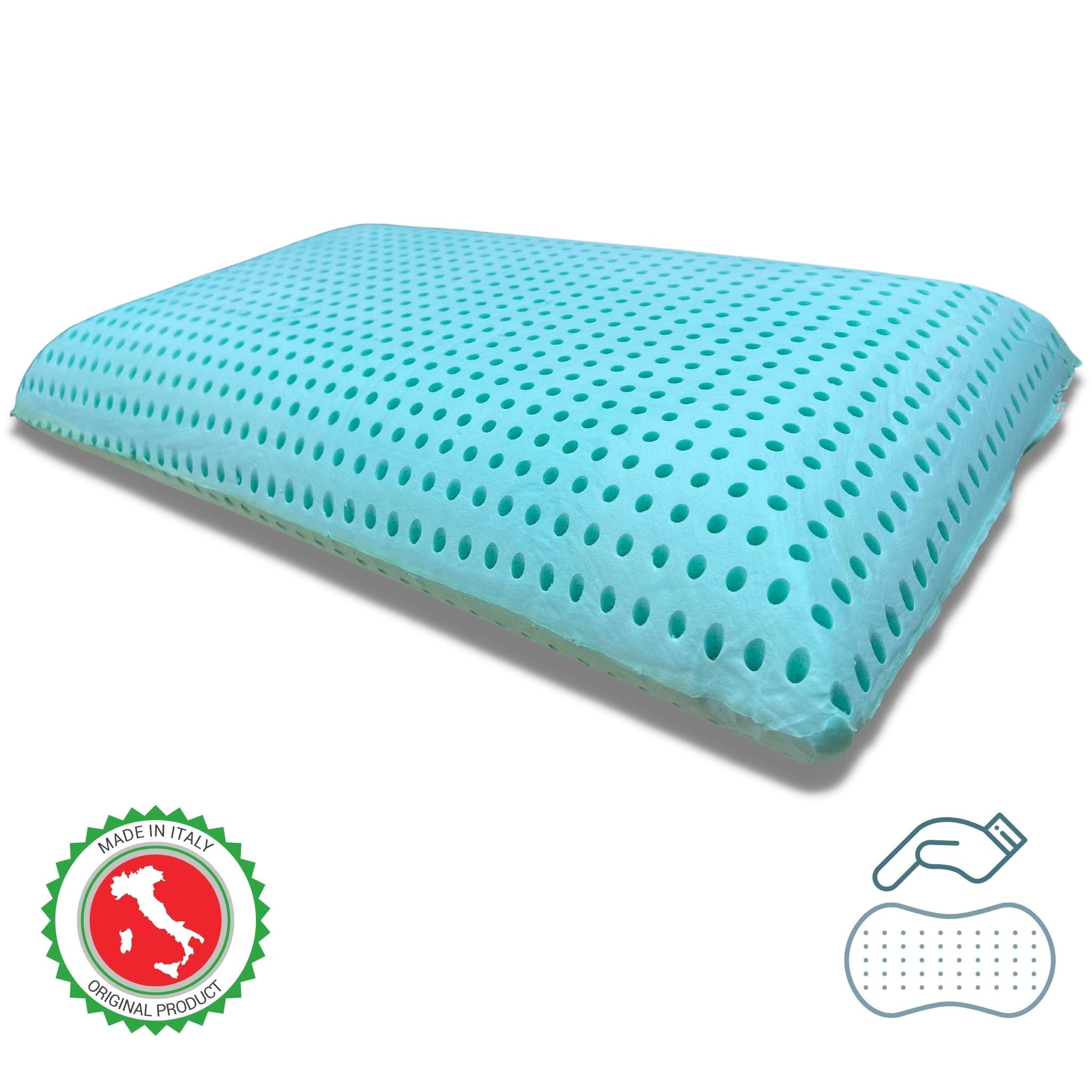 Cuscino Memory Foam Aloe Feel Altezza 15cm Made in Italy