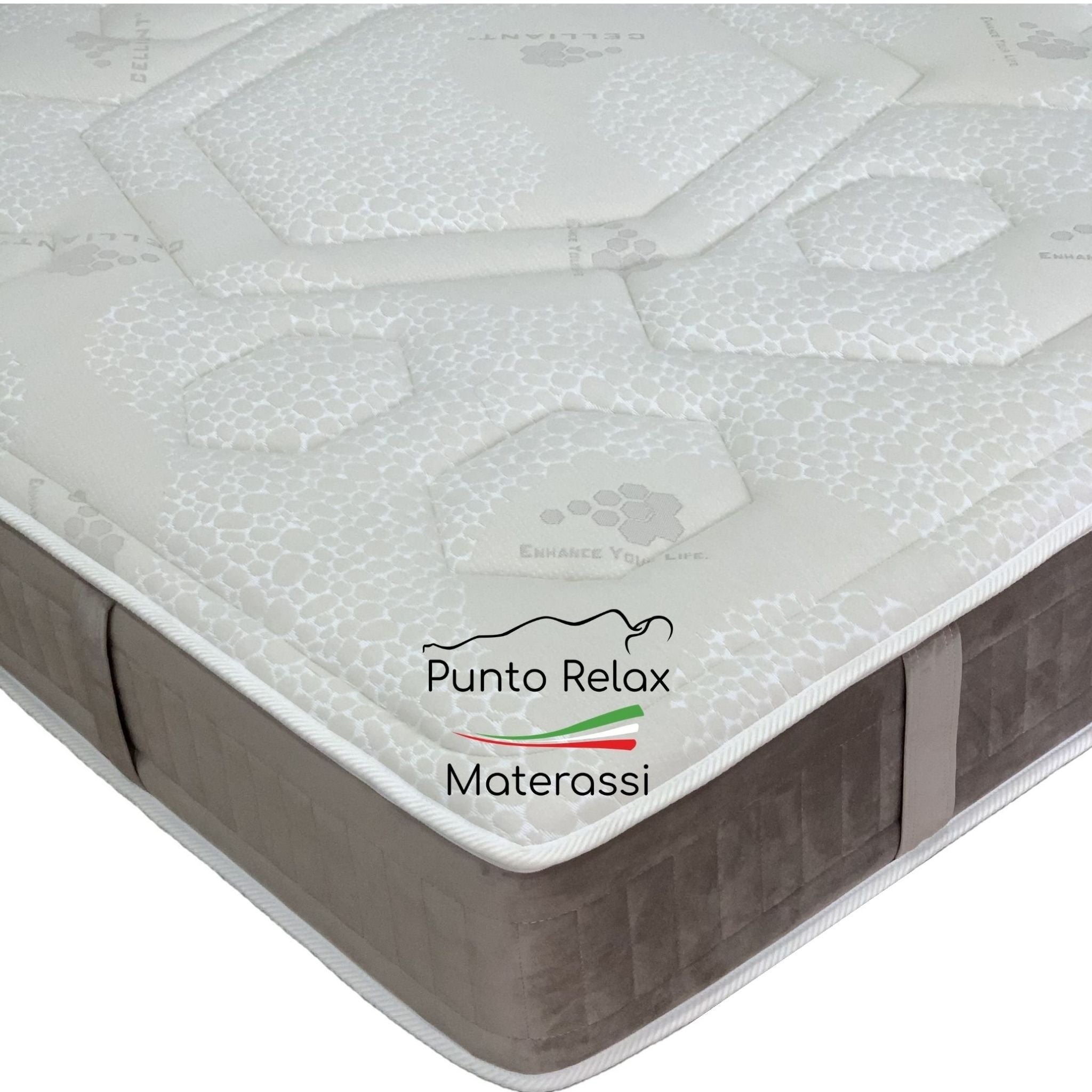 Materasso Memory Foam "Prime Relax" con Cover Celliant Sfoderabile - Grado di rigidità 7/10 - Punto Relax Materassi