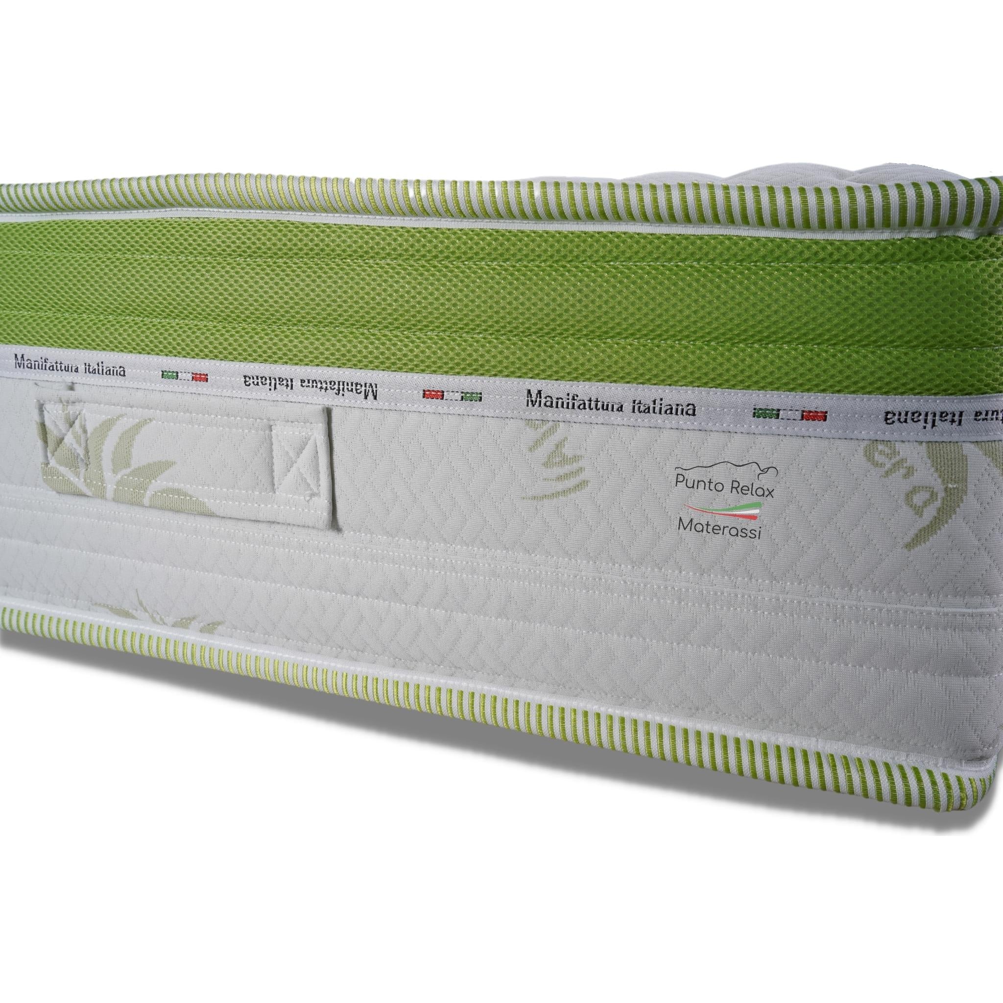 Materasso Memory Foam 5 Strati Aloe 3D "Nature Relax" Altezza 26cm - Grado di rigidità 7/10 - Punto Relax Materassi
