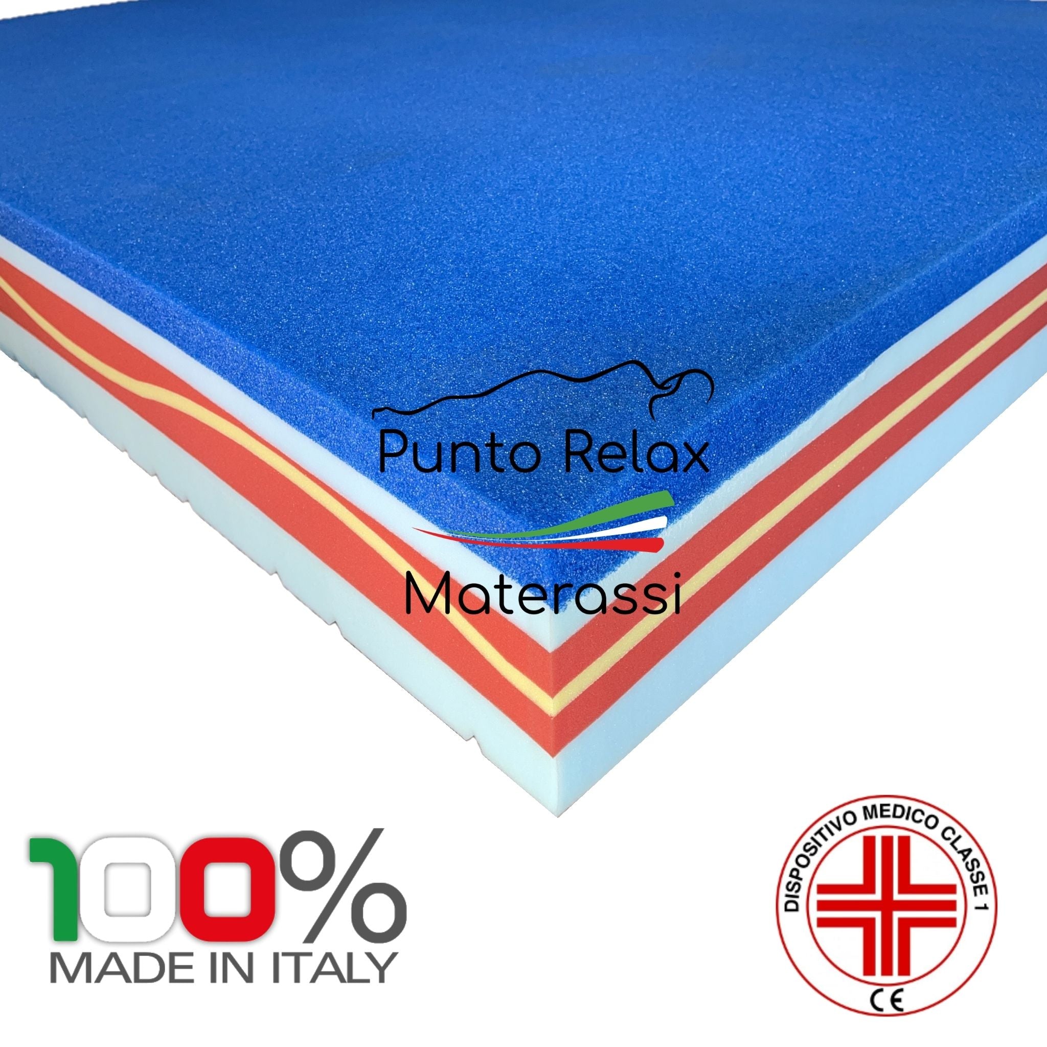 Materasso Memory Foam 5 Strati Aloe 3D "Nature Relax" Altezza 26cm - Grado di rigidità 7/10 - Punto Relax Materassi