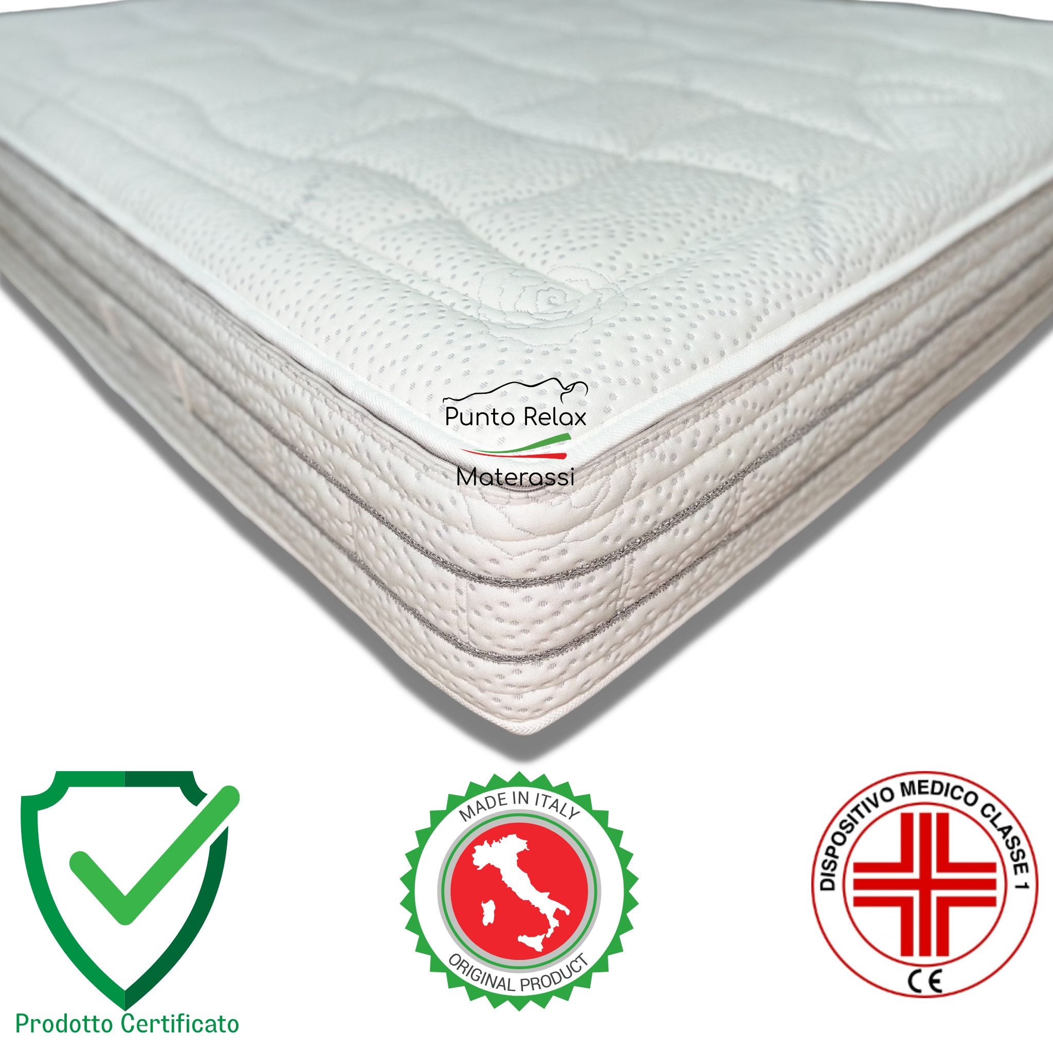 Materasso Memory 5 Strati, Indeformabile Altezza 30cm Sfoderabile Qualità Garantita Grado di Rigidità 7/10 - Punto Relax Materassi